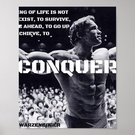 ARNOLD SCHWARZENEGGER - ERobern ZITAT Poster (Vorne)