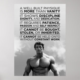Arnold Schwarzenegger Motivationszitat Poster