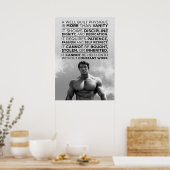 Arnold Schwarzenegger Motivationszitat Poster (Küche)