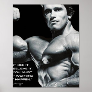 ARNOLD SCHWARZENEGGER - ZUM ERFOLG KOMMEN ZITAT POSTER