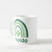 Arnolda Name Clover Boho Rainbow Kaffeetasse (Vorderseite Links)