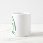 Arnolda Name Clover Boho Rainbow Kaffeetasse (Mittel)