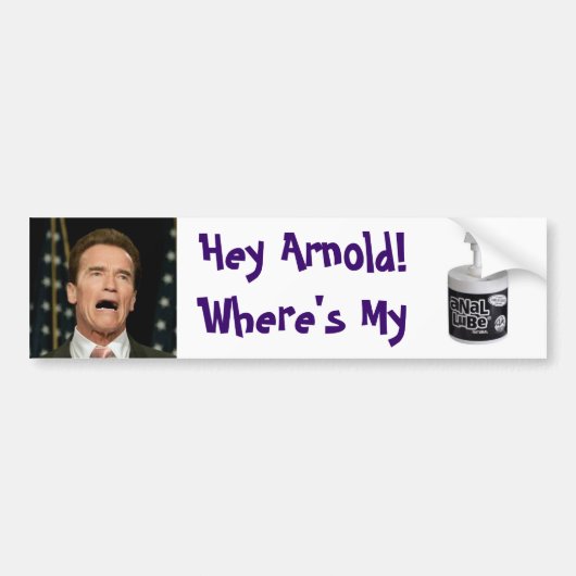 Arnolds anales Schmieröl Autoaufkleber (Vorne)