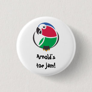 Arnold's toe jam! K'Barthan invective in colour Button