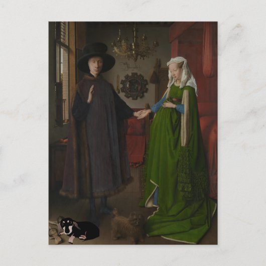 Arnolfini mit Dackel - Nationalgalerie Postkarte (Vorderseite)