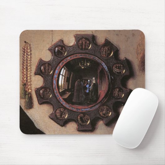 Arnolfini und Ehefrau-Porträt (Detail) Mousepad (Mit Mouse)