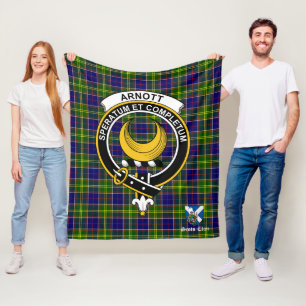 Arnott Clan Abzeichen Tartan Kariert Fleecedecke