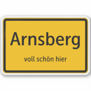 Arnsberg Aufkleber Sticker Autoaufkleber