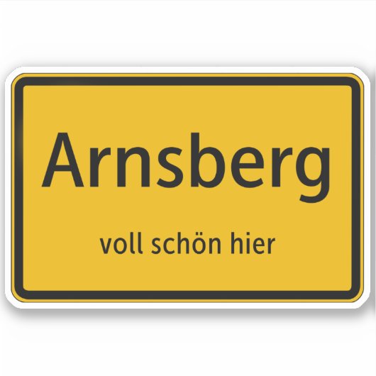Arnsberg Aufkleber Sticker Autoaufkleber (Vorderseite)