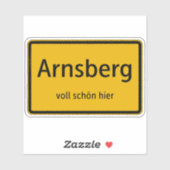 Arnsberg Aufkleber Sticker Autoaufkleber (Blatt)