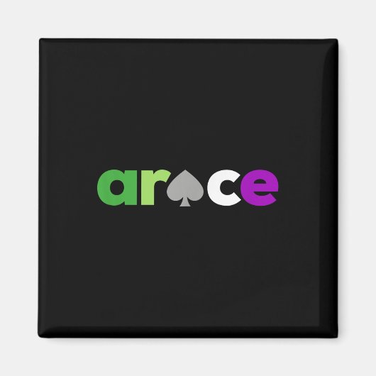 Aro Ace Pride Spade, Lgbt Aroace, Lgbtq Aromantic Magnet (Vorne)
