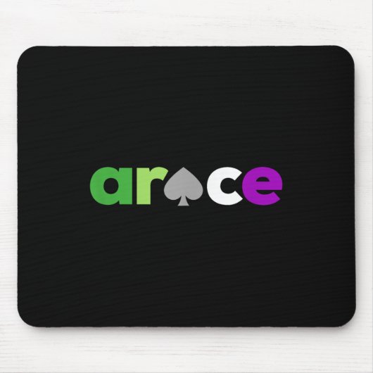 Aro Ace Pride Spade, Lgbt Aroace, Lgbtq Aromantic Mousepad (Vorne)