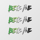 Aro Pride Bite Me Fensteraufkleber (Blatt)