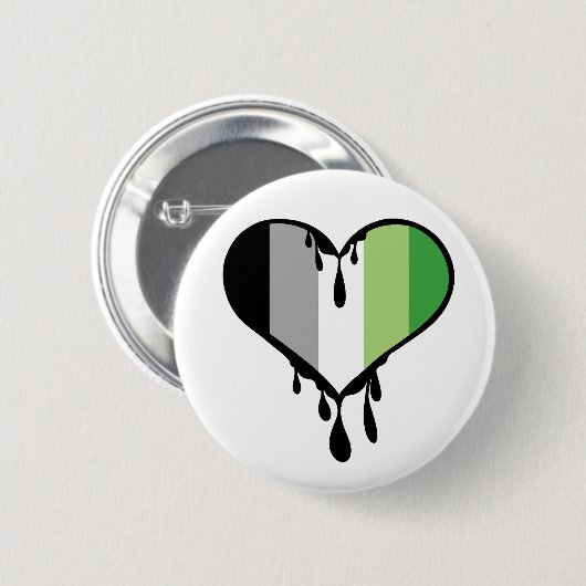 Aro Pride Dripping Heart Button (Vorne & Hinten)