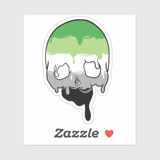 Aro Pride Driving Skull Aufkleber (Blatt)