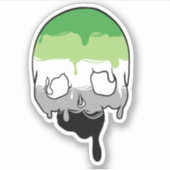 Aro Pride Driving Skull Aufkleber (Vorderseite)