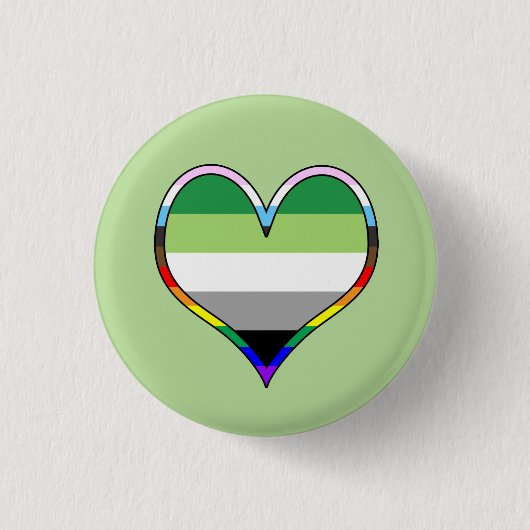 Aro Pride Heart Button (Vorderseite)