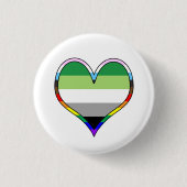 Aro Pride Heart Button (Vorderseite)