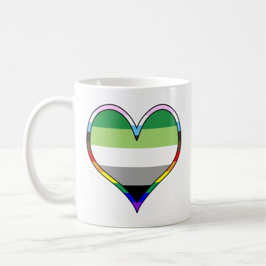 Aro Pride Heart Coffee Tasse (Links)