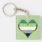 Aro Pride Heart Keychain Schlüsselanhänger (Vorderseite)