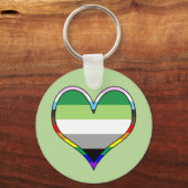 Aro Pride Heart Keychain Schlüsselanhänger (Vorderseite)