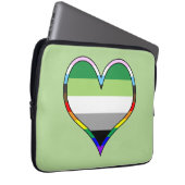 Aro Pride Heart Laptop Sleeve (Vorne Rechts)