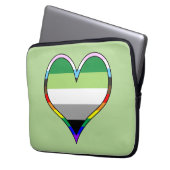 Aro Pride Heart Laptop Sleeve (Vorderseite Links)