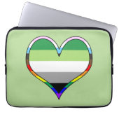 Aro Pride Heart Laptop Sleeve (Vorderseite)