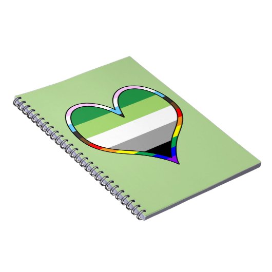 Aro Pride Heart Notebook Notizblock (Rechte Seite)