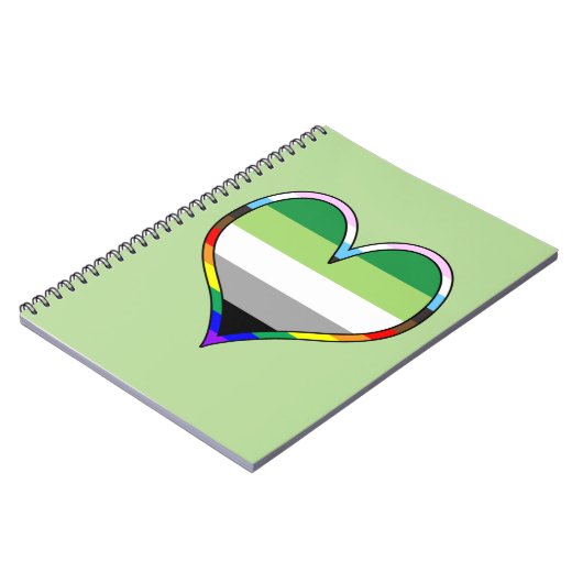 Aro Pride Heart Notebook Notizblock (Linke Seite)