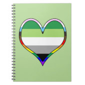 Aro Pride Heart Notebook Notizblock (Vorderseite)
