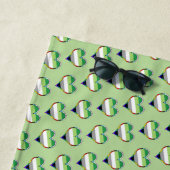 Aro Pride Heart Pattern Beach Handtuch (Beispiel)