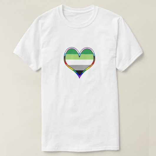 Aro Pride Heart T - Shirt (Design vorne)