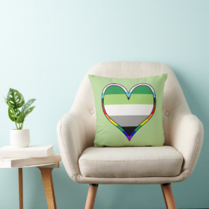 Aro Pride Heart Throw Kissen