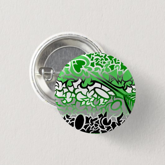Aro Pride Kritzeleien Button (Vorne & Hinten)
