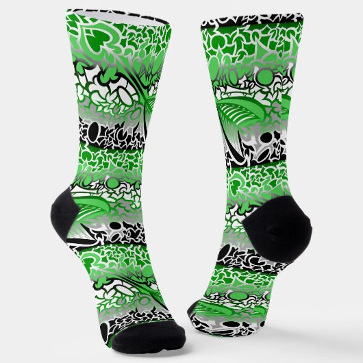 Aro Pride-Schlangenlinien Socken (Gewinkelt)