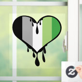 Aro Pride Triefendes Herz Fensteraufkleber (Zuhause)