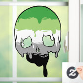 Aro Pride tropfender Totenkopf Fensteraufkleber (Zuhause)