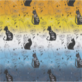 AroAce Agender Pride Black Cat - Mystische Hexerei Aufkleber (Vorderseite)