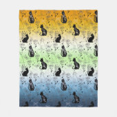 AroAce Agender Pride Black Cat - Mystische Hexerei Fleecedecke (Vorderseite)