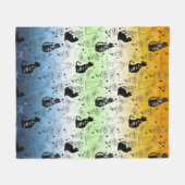 AroAce Agender Pride Black Cat - Mystische Hexerei Fleecedecke (Vorderseite (Horizontal))