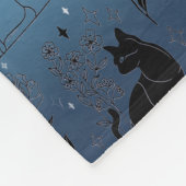 AroAce Agender Pride Black Cat - Mystische Hexerei Fleecedecke (Ecke)