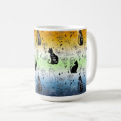 AroAce Agender Pride Black Cat - Mystische Hexerei Kaffeetasse (VorderseiteRechts)