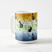 AroAce Agender Pride Black Cat - Mystische Hexerei Kaffeetasse (Vorderseite Links)