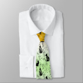 AroAce Agender Pride Black Cat - Mystische Hexerei Krawatte (Gebunden)