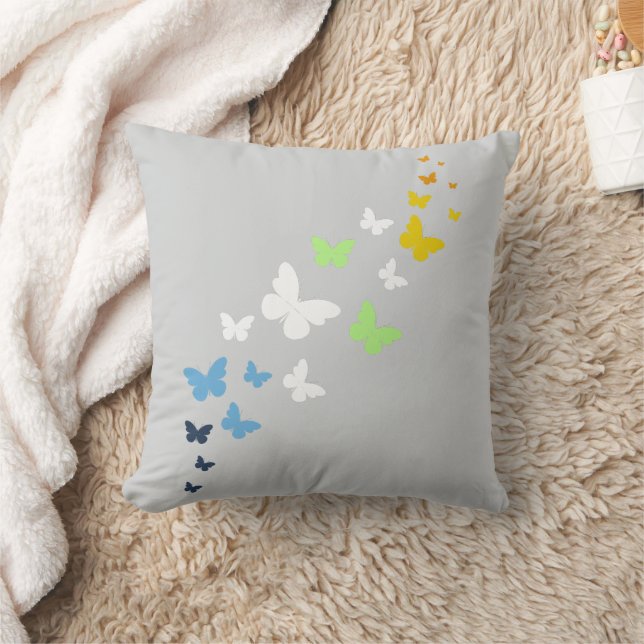 AroAce Agender Pride Butterfly Trail Kissen (Decke)