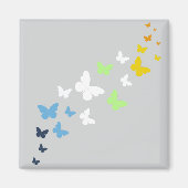 AroAce Agender Pride Butterfly Trail Magnet (Vorne)