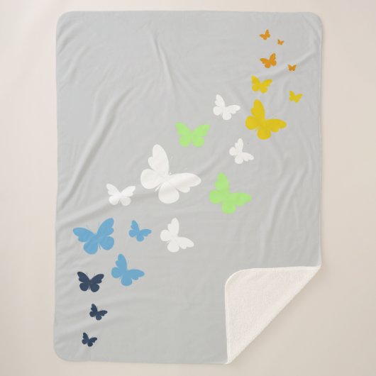 AroAce Agender Pride Butterfly Trail Sherpadecke (Vorderseite)