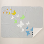 AroAce Agender Pride Butterfly Trail Sherpadecke (Vorderseite (Horizontal))