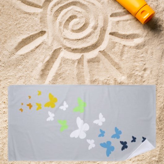 AroAce Agender Pride Butterfly Trail Strandtuch